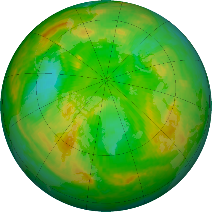 Arctic ozone map for 20 June 2004